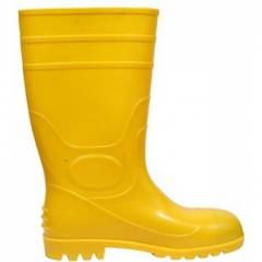 Fortune Jumbo 14 Inch Yellow Steel Toe Safety Gumboots, Size: 6 (Pack of 5)