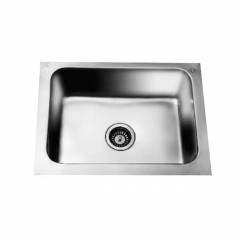 Jayna Crown CSB 04 Matt Single Bowl Sink in 1.5 mm Thickness, Size: 24 x 18 in