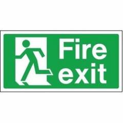 Mediateckboards FE1-059 Fire Exit, Size: 8x12 in