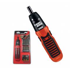 Black+Decker 6V Cordless Alkaline Battery Powered Screwdriver Set, A7073
