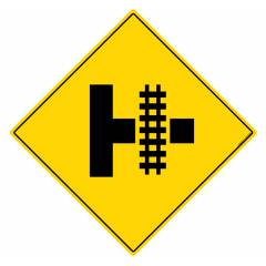 Safety Sign Store Level Crossing Ahead of 3 Road Junction Sign Board, TR722-600REF-01