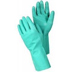 Sunlong Nitrile Chemical Resistance Green Safety Gloves, Size: XL