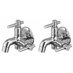 Snowbell Tarim Brass Chrome Plated 2 in 1 Bibcock (Pack of 2)