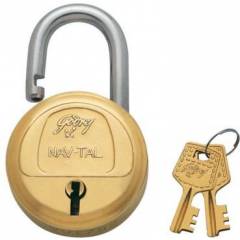 Godrej Navtal 6 Levers Brass Padlock (2 Keys), 3278