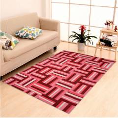 IWS Pink Cotton Printed Designer Carpet with Latex Backing, CRT203