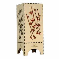 Dizionzrio DTBLBCR Red Handicrafts Wooden Look Hand Made Night Table Lamp