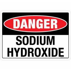Safety Sign Store Danger: Sodium Hydroxide Sign Board, SS117-A5PC-01