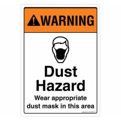 Safety Sign Store Warning: Dust Hazard Sign Board, SS838-A3PC-01