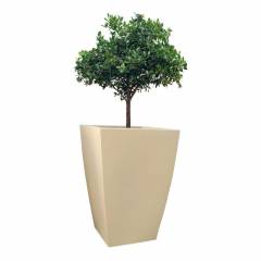 Fox B 30 Inch Square Beige German Polymer Planter, FOX TK 3013-B