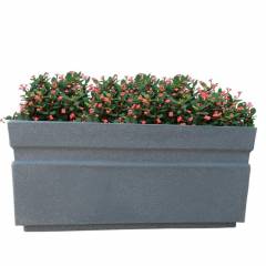 Fox B 11 Inch Rectangular Grey German Polymer Planter, GT 241111-G