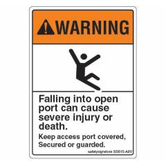 Safety Sign Store Falling Into Open Port Board, SS615-A8V-01 (Pack of 10)