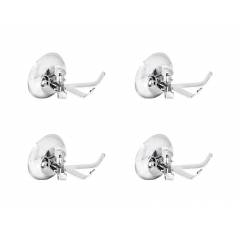 Kamal 3x1 Round Stainless Steel Coat Hook, ACC-1063 (Pack of 4)