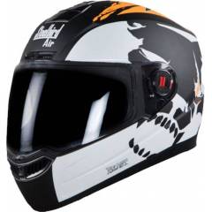 Steelbird Air SBA-1 Motorbike Glossy Black Orange Helmet, Size (Large, 600 mm)