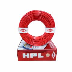 HPL 1.5 Sq mm Red Single Core Unsheathed Household Wire, Length: 90 m