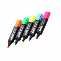 Solo Multi-Colour Highlighter Pen Set, HLFS5 (Pack of 5)