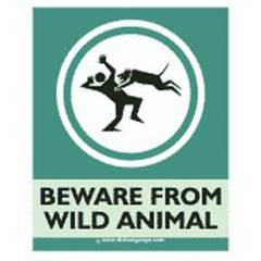 Dishasignage Beware-From-Wild-Animal Safety Signage