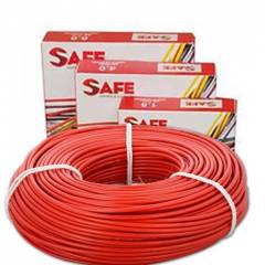 Safe 1.0 sqmm Single Core 90m Red HRFR PVC Industrial Cables, S1430