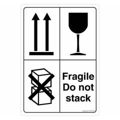 Safety Sign Store Fragile Do Not Stack Sign Board, CW906-A4PR-01, (Pack of 10)