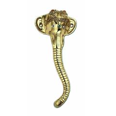 SmartShophar 8 Inch Brass Antique Ganesha Muktidaya Pull Handle, 53004-PHGM-AN08