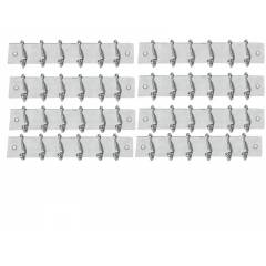SmartShophar 12 Inch 6 Legs Stainless Steel Silver Simply Wall Hook (Pack of 8), 54619-SHKS-SL12-P8