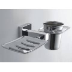 Bath Age Square Soap Dish with Tumbler Holder, JSQ 509