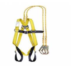 Karam Full Body Harness with Restraint Twisted Rope Double Lanyard, KI02(PN206D)