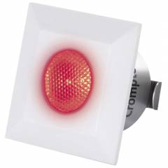 Crompton Star Domestic 2W Square Red LED Spot Light, LSSS2-RED (Pack of 4)