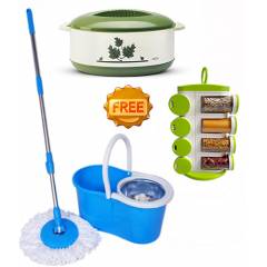 Taptree Assorted Steel Mop with Free Casserole & Set of 16 Container, MOP0598