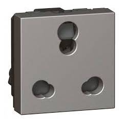 Legrand Arteor Indian Standard Socket - 15 & 16 A 2P Euro/Us 1 Module, 5726 04 (Pack of 3)