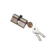 SmartShophar 60mm Brass Steel Finish Nickel Silver Cylinder Lock, 50832-BCLSSF