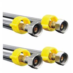 Drizzle 18 Inch Stainless Steel Heavy Duty Connection Pipe (Pack of 4)