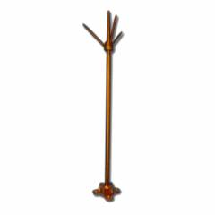 Standard 14.2mm 1.2m Long 100 Micron Copper Bonded 5 Spike Lightning Arrester