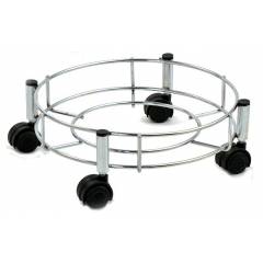 Abyss ABDY-0108 Chrome Finish Stainless Steel Gas Cylinder Trolley with Quality Wheels