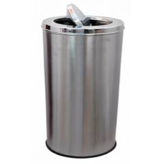 SBS 80 Litre Stainless Steel Swing Bin, Size: 14x28 inch