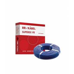 RR Kabel Superex-FR 4 Sq mm Blue PVC Insulated Cable, Length: 90 m