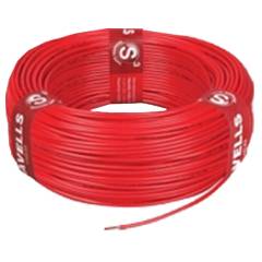 Havells 0.75 Sq mm PVC Red Life Guard Flexible Cable, WHFFFNRL1X75, Length: 180 m