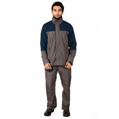 Mallcom Arcus Grey & Blue Breathable PU Raincoat, Size: XL