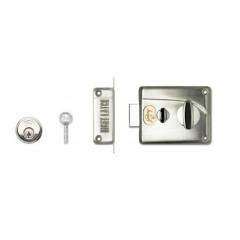 Godrej Brushed Steel Premium Night Latch I/O Rim Lock, 7666