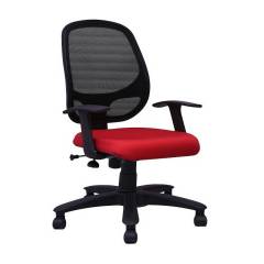 R P Enterprises Pyro Medium Back Red Office Chair, Dimensions: 45x48x60 cm