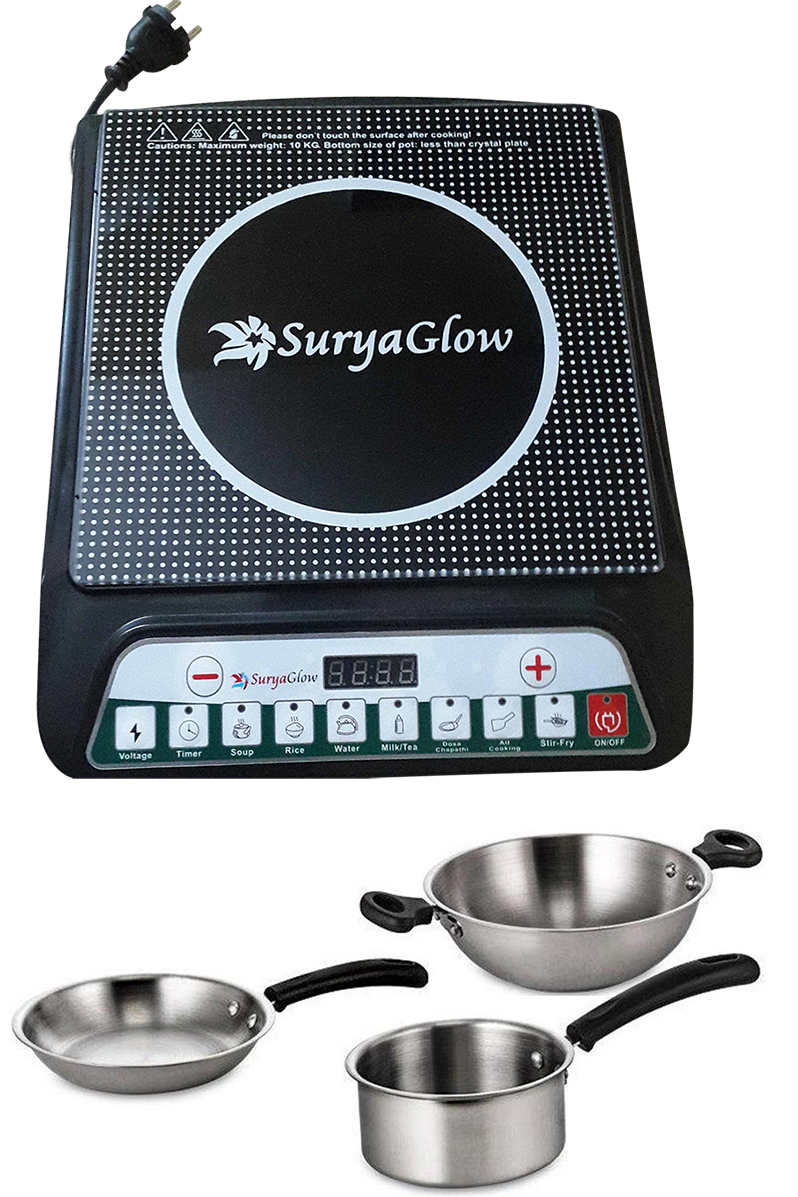 Buy Surya Glow Combo Of Induction Cooktop 3 Pcs Induction