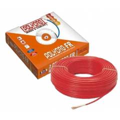 Polycab 200m PVC Insulated FR Single Core Unsheathed Red Cable, 4 Sq. mm