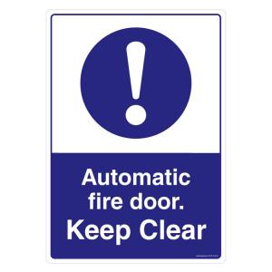 Buy Safety Sign Store Automatic Fire Door Keep Clear Sign