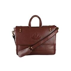 Abloom 1523 Brown Synthetic Leather Laptop Bag