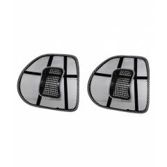 G-King Febric Black Back Rest Lumbar Support Set For Hyundai Xcent