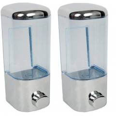 VML 500ml Silver Liquid Soap Dispenser, 1002 (Pack of 2)