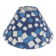 Aadhya Creations AC Tapered Blue Checks Lamp Shade, AC13LS037