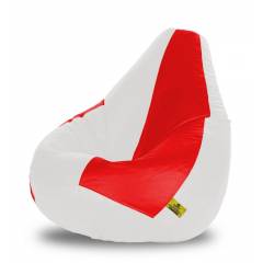 Dolphin DOLBXL-17 Red & White Bean Bag Cover without Beans, Size: XL