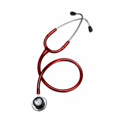 CardiacCheck 24 Inch Cherry Red Satinless Steel Stethoscope, CADCHSTHOPD