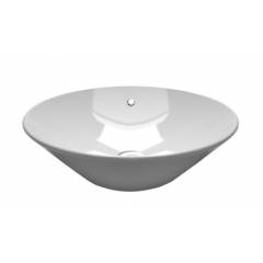Bravat Wash Basin C22146W Round Design Basin without Tap Hole