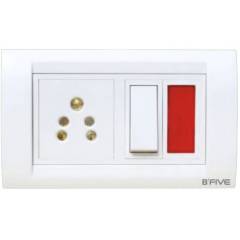 B-Five Decent 4 Module Cover Plate, B-064D (Pack of 10)
